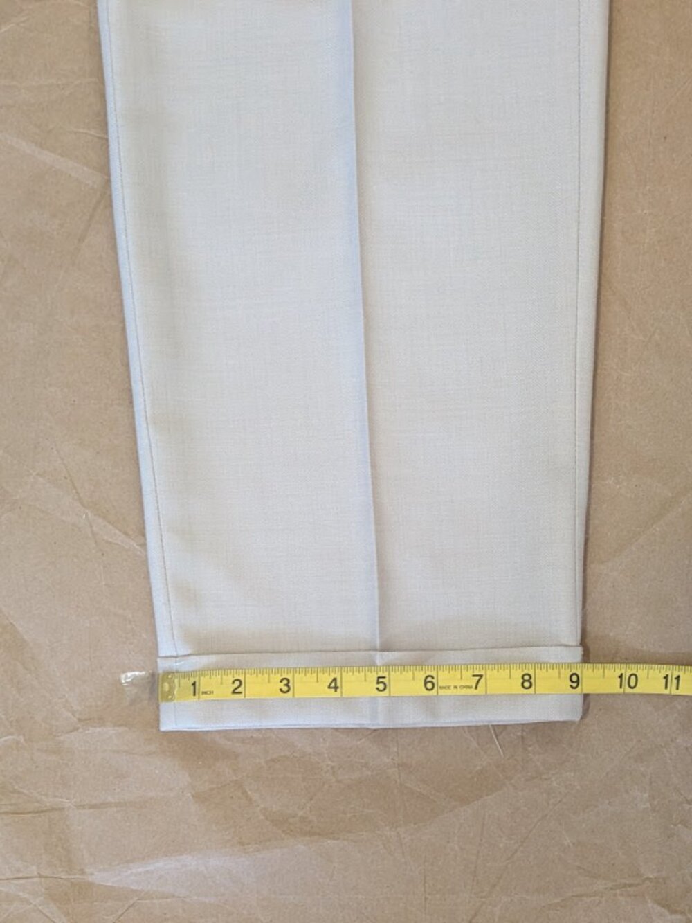 men's Nautica front pleated cuffed wool/linen/silk blend dress pants 36/32L - Picture 4 of 6